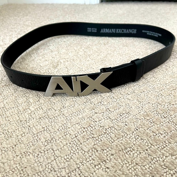 Armani Exchange Accessories Copy Armani Exchange Black Leather Belt